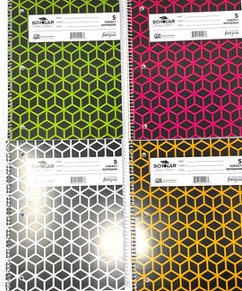 Scholar, 5 Subject Spiral Bound Notebook