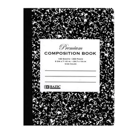BAZIC, Composition Book, Premium Black Marble, 100pages