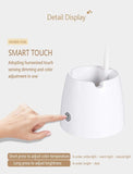 LED Ring Light Desk Lamp with  Touch Control, Flexible Gooseneck with Phone & Pen Holder