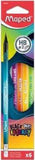 Maped Woodfree Energy Pencils, HB2, 6count box