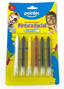 Pointer Washable Face Paint, 6 colours