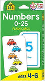 School Zone Numbers 0-25 Flash Cards 0-25 Ages 4-6