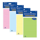 BAZIC  Lined Stick On Notes, 4" X 6", 50 Ct. single pack