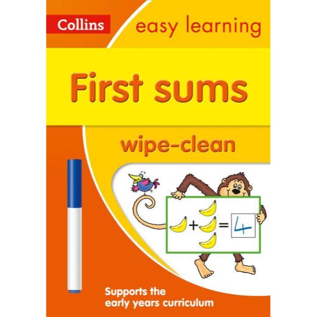 Collins Easy Learning Wipe Clean, First Sums Ages 3-5, BY Collins UK
