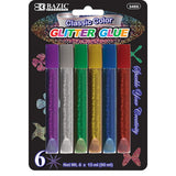 BAZIC, Glitter Glue Pen, Classic, 10.5ml, 5count
