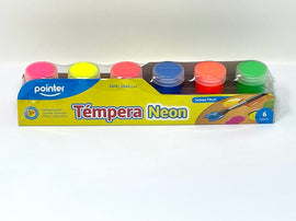 Pointer Neon Poster Paints, 6 Colours with Paintbrush