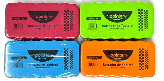 Pointer Whiteboard Eraser, Assorted Colours, Single Count