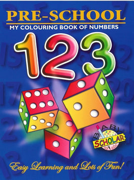 Preschool Colouring Book of Numbers 123 by Baby Scholar