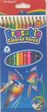 Keyroad, Erasable Triangular Colour Pencils, 12count