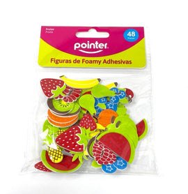 Pointer Assorted Foam Fruit Stickers, 48 pieces