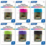BAZIC, Magnetic Paper Clip Holder, Assorted Colours