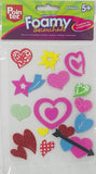 Pointer, Glitter Foam Stickers, Hearts