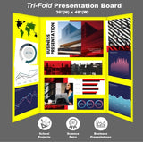 BAZIC Assorted Color Tri-Fold Corrugated Presentation Board, 36" X 48"