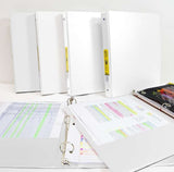 BAZIC 1" White 3-Ring Binder w/ 2-Pockets