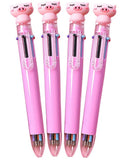 6 Colour Retractable Ballpoint Pen, MISS PIGGY