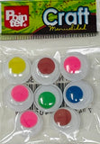 Pointer Googly Eyes, SIZE 4 (Large), Assorted Colours