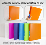 BAZIC 1" Binder, Matte Bright Color Poly, 3-Ring  with Pocket