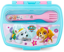 Disney Kids Sandwich Box with Cutlery - Paw Patrol Girls