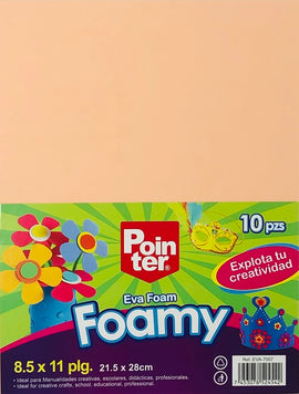 Pointer, Foam Sheets, Peach, 10 sheets