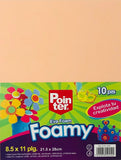 Pointer, Foam Sheets, Peach, 10 sheets