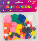 Metacolor, Craft Material Fuzzy Ball, Assorted Colours & Sizes