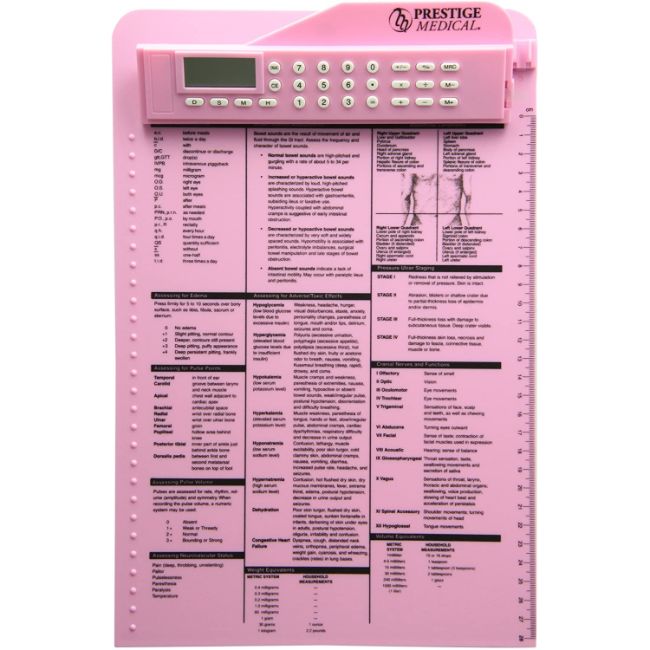 Nurse Assist Clipboard, Pink, 13.5x9