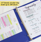 BAZIC 1.5" Assorted Color 3-Ring Binder w/ 2-Pockets