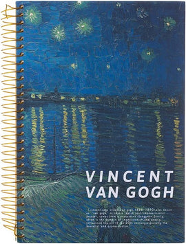 Vincent Van Gogh, Starry Night Over The Rhone, Hardcover Notebook, Spiral Bound