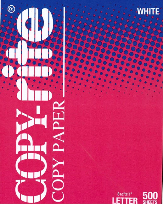 Copyrite Copy Paper, WHITE, 8.5x11 (Letter Size) 20LB, 500sheets ...