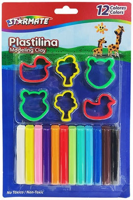 Starmate Plasticine Modeling Clay, 12count