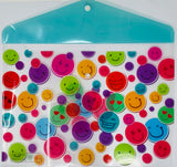 Document Holder, Plastic Folder, Button Closure, Butterfly Pattern,  14x10