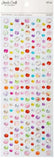 Hands Craft Coloured Stone Stickers, 3mm, 207 pc