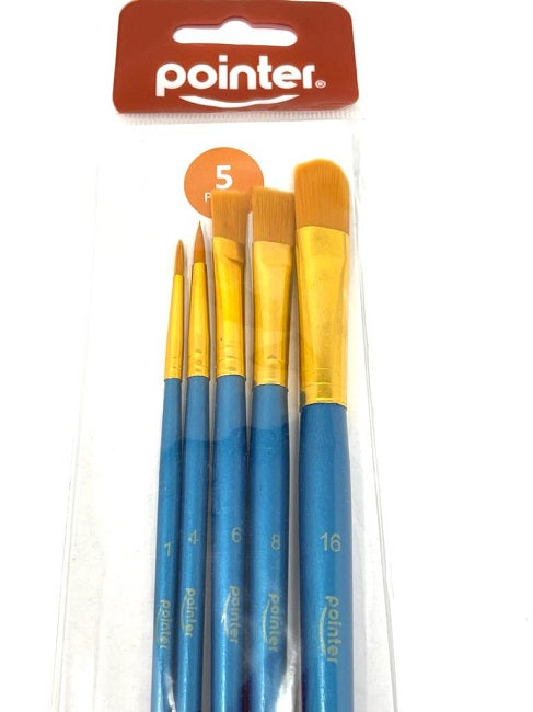 Poantbrush Pointer Artistic Paintbrush Set, BLUE, 5 piece - Charrans.com