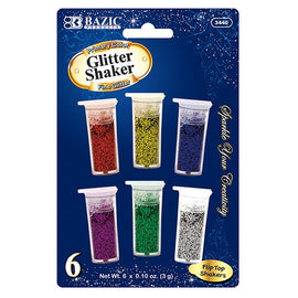 BAZIC, Glitter Shaker, 6 Primary Color, 3g