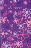 Holy Bible, International Children's Bible, Purple Floral