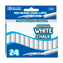 BAZIC, Chalk, Dustless White, 24count
