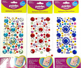 Pointer Gem Decorative Applique Stickers, Assorted Colours and Sizes