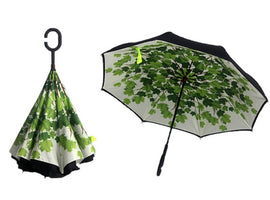 Automatic Inverted Umbrella, Green Leaves