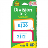 School Zone Division 0-12 Flash Cards Ages 9-Up