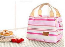 Insulated Lunch Bag, Multi-Pink Stripes