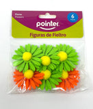 Pointer Felt Colourful Daisies with Adhesive