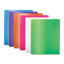 BAZIC Poly Portfolio, Bubble Embossed Two Pocket Folder