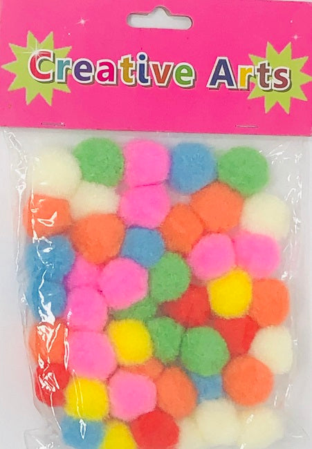 Creative Art, Fuzzy Balls, Medium, Assorted Colours
