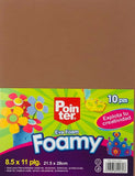 Pointer, Foam Sheets, Brown, 10 sheets
