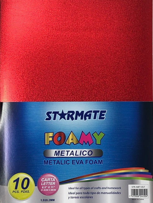Starmate Foam Sheets, Metallic Red, 10 sheets