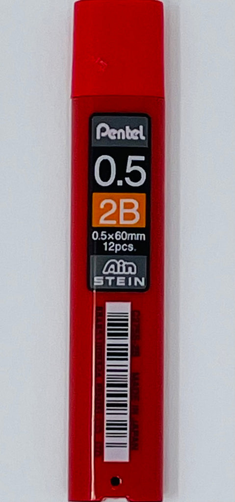 Pentel, Lead Refills, 0.5 2B, 12pieces