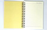 Purple Embossed Hardcover Spiral Bound Notebook, Ruled Sheets, 8 x 5.5 in