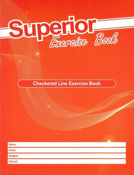 Superior Chequered Line Exercise Book,  8.5" x 11"