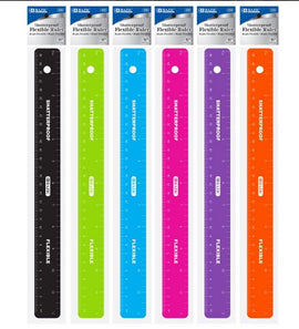 BAZIC 12" (30cm) Shatterproof Flexible Ruler