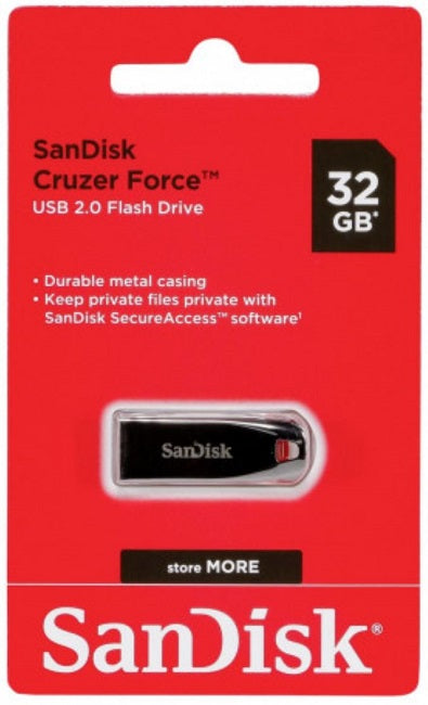 SanDisk Cruzer Flashdrive, USB, 32GB